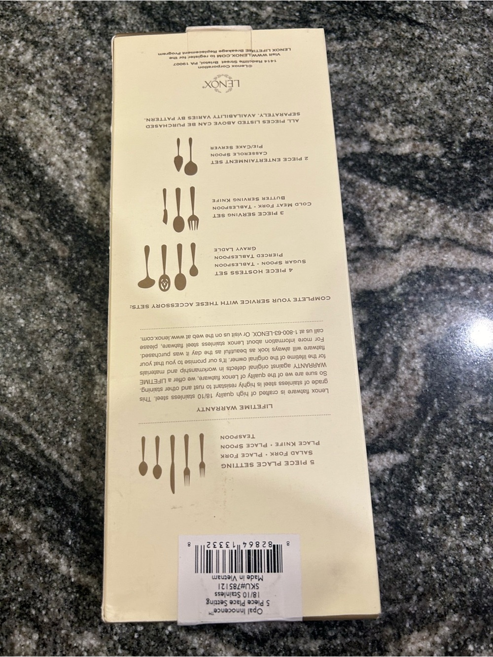 Lenox 5-Piece Place Setting Flatware - new unopened with seal - Picture 5 of 5